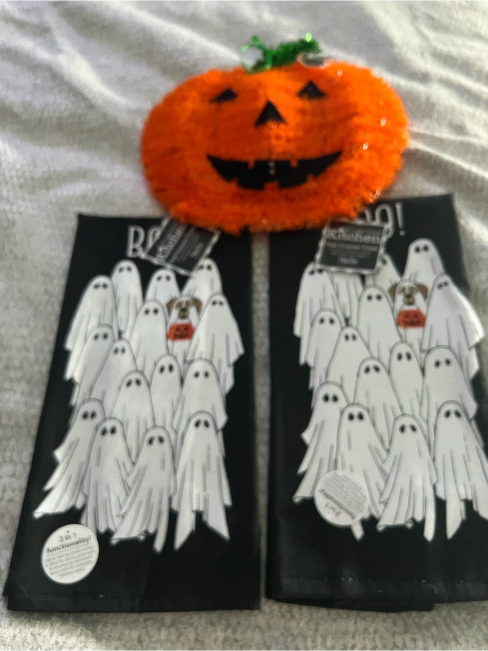 Halloween  hanging Pumpkin and towels new